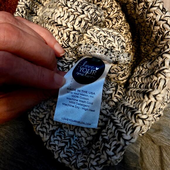 Love Your Melon Gray Knit Beanie Hat - Cozy and Stylish - Picture 3 of 3